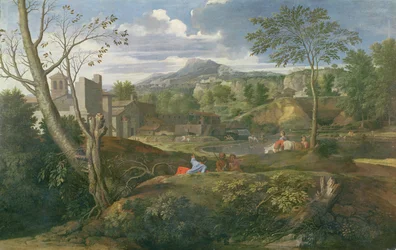 Landschaft mit Gebäuden, 1648-51